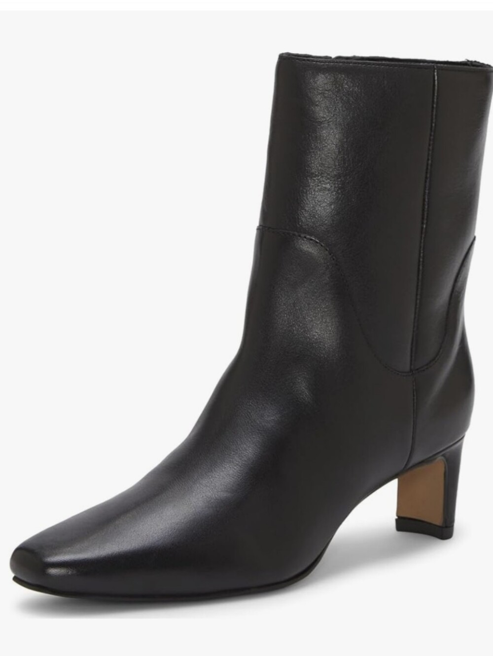New Vince Camuto Amariah Classic Black Leather Mid-Heel Ankle Boots 11
